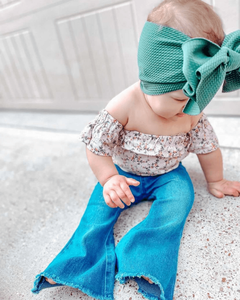 TODDLER || Sophie Denim Bell Bottoms - Dark Wash