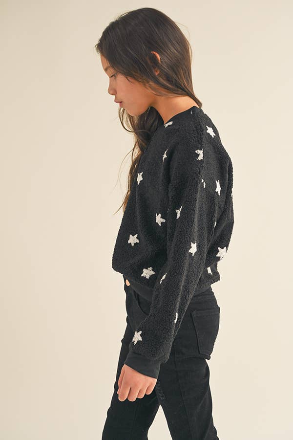 Henley Pullover Sweater || Stars