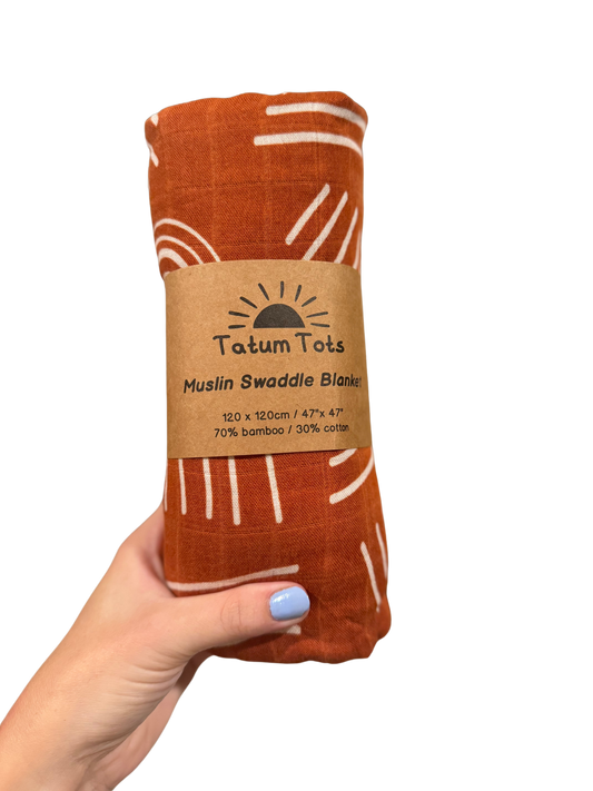 Bamboo Muslin Swaddle Blanket || Boho Rainbows