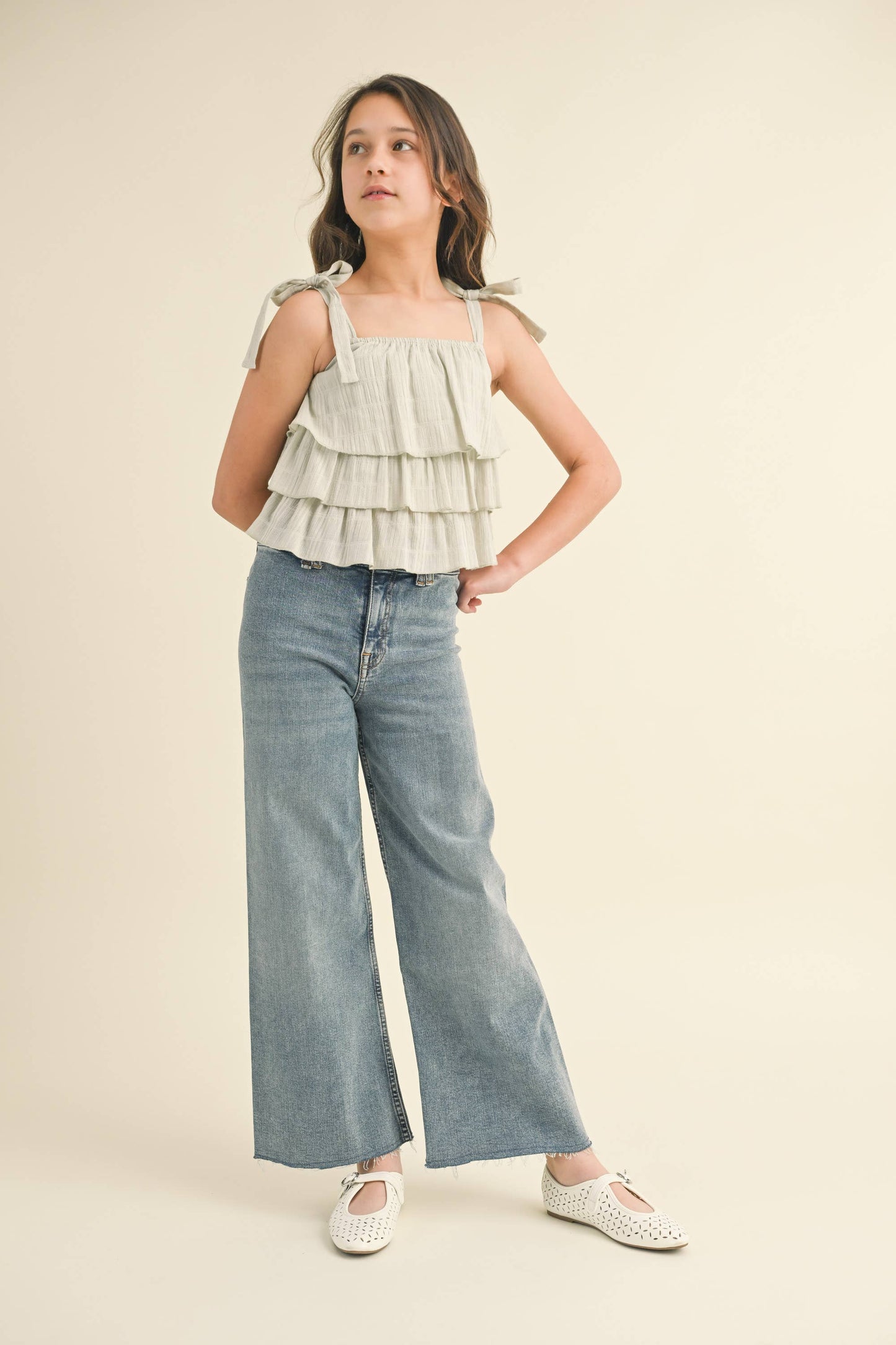 Wide Leg Jeans || Medium Wash