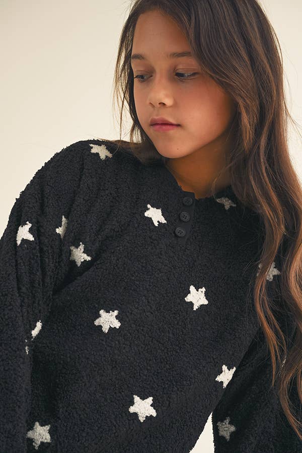 Henley Pullover Sweater || Stars