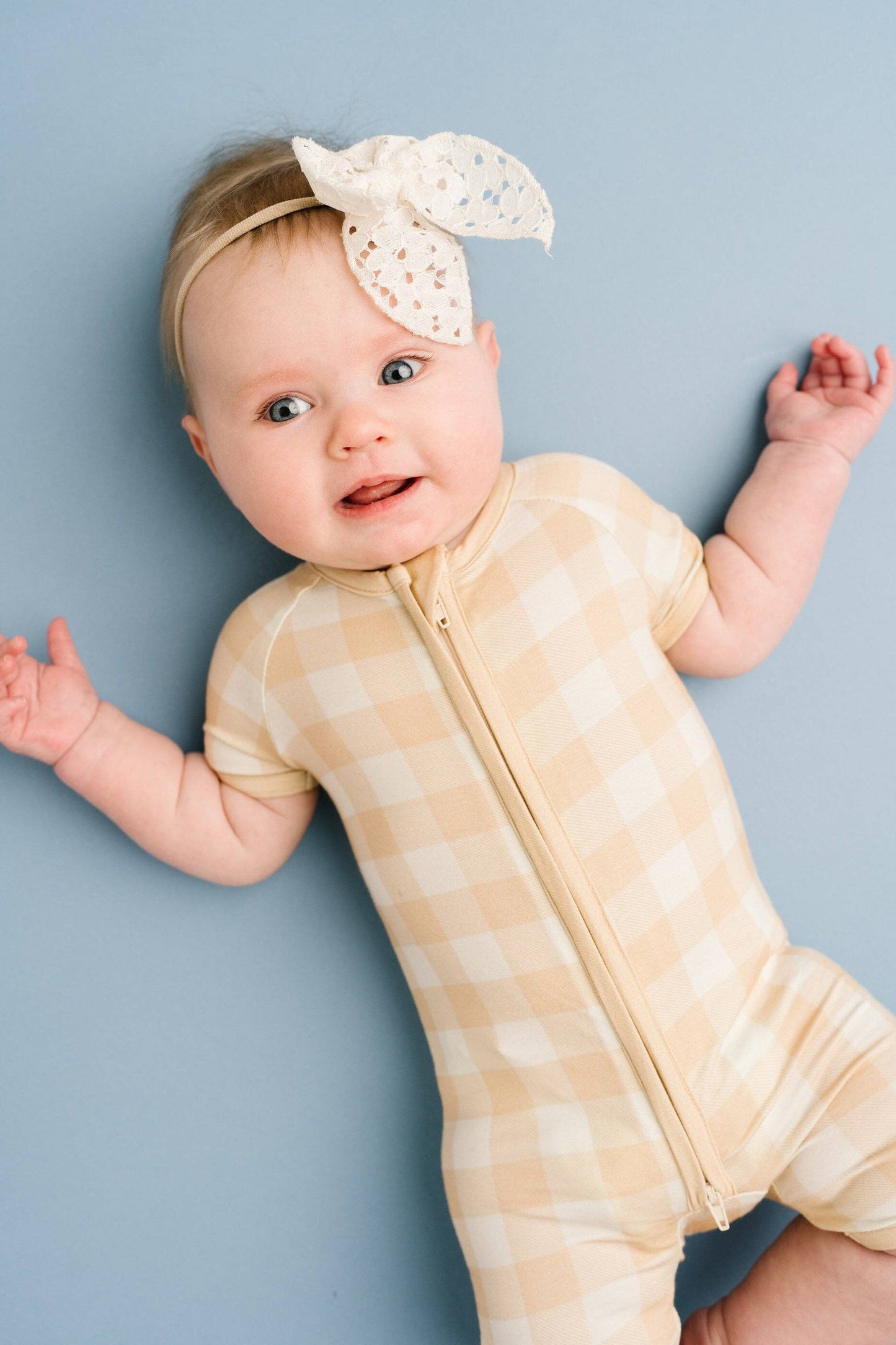 Bamboo Short Romper || Desert Plaid