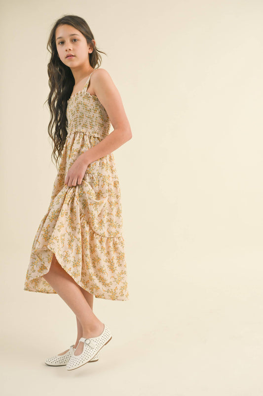 Tiered Midi Dress || Smocked Floral