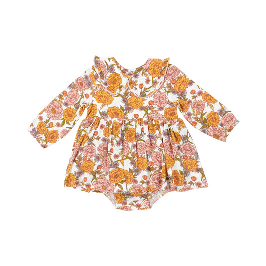 Ruffle Peter Pan Collar Skirted Bubble || Ambers Floral