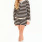 Stripe French Terry Sweatshirt || Black + Oatmeal