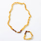 Raw Honey Baltic Amber + Mookaite Jasper || Baby Necklace 11"