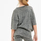 Mineral Washed Top + Biker Shorts Set || Charcoal