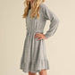 Hacci Drawstring Dress || Brushed Gray