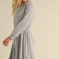 Hacci Drawstring Dress || Brushed Gray