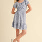 Puff Sleeve Dress || Blue Ditsy Floral