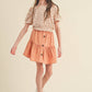 PEASANT TOP || BUTTON DOWN TIERED SKIRT SET