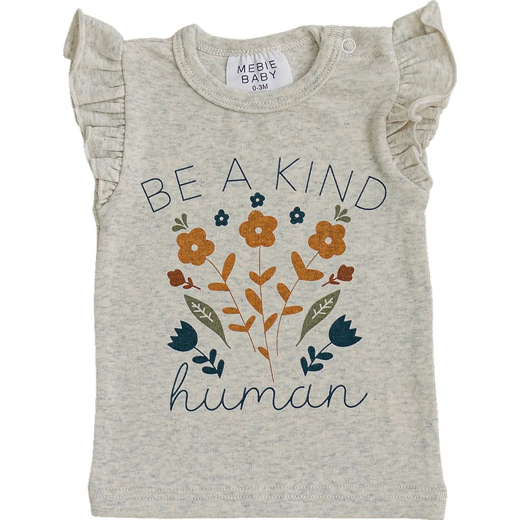 Ruffle Tee || Be A Kind Human