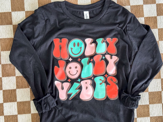 Soft Long Sleeve Tshirt || Holly Jolly Vibes