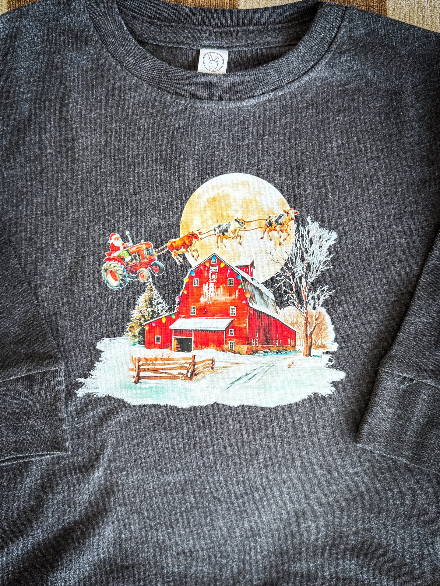 Long Sleeve Tshirt || Tractor Santa