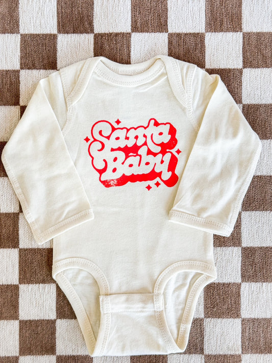 Long Sleeve Onesie || Santa Baby