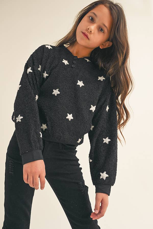 Henley Pullover Sweater || Stars