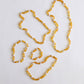 Raw Honey Baltic Amber + Pearl Halo || Child Necklace 12"