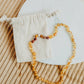 Raw Honey Baltic Amber + Mookaite Jasper || Baby Necklace 11"