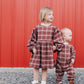 Puff Sleeve Dress || Rust Flannel