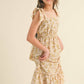 Juliette Waist Midi Dress || Yellow Floral