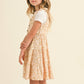 Faux Button Tiered Dress || Floral