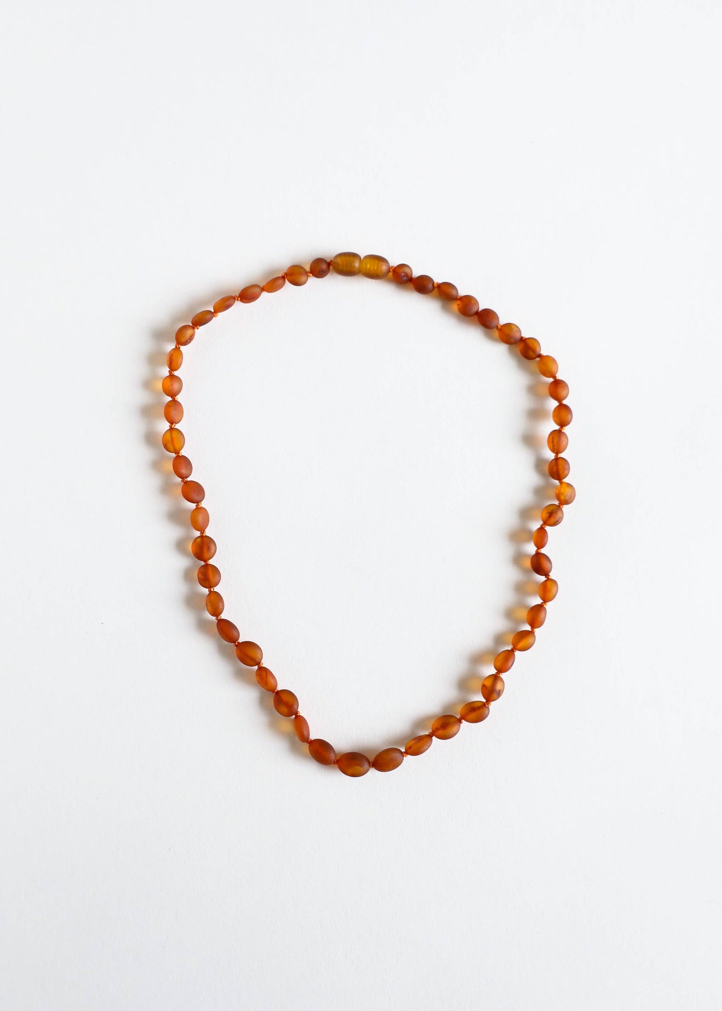 Raw Cognac Amber || 13" Child Necklace