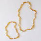 Raw Honey Baltic Amber + Pearl Halo || Child Necklace 12"