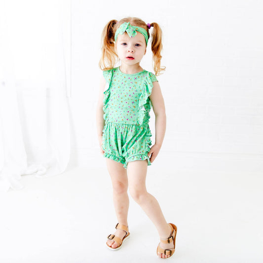 Bamboo Bubble Romper || Green Goddess Floral