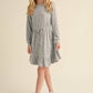 Hacci Drawstring Dress || Brushed Gray