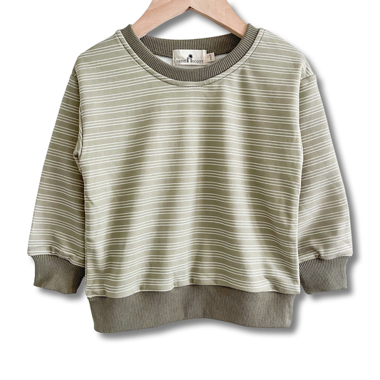 Sweater || Sage Candy Stripe