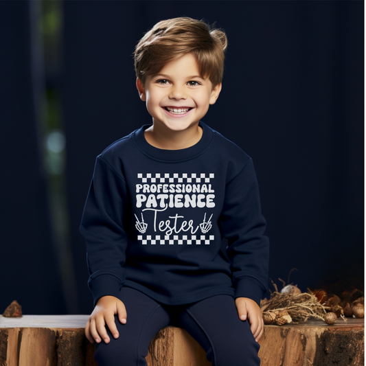 Professional Patience Tester Sweatshirt || Navy