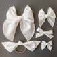 Petite Party Bow w/ Alligator Clip || True White