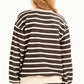 Stripe French Terry Sweatshirt || Black + Oatmeal