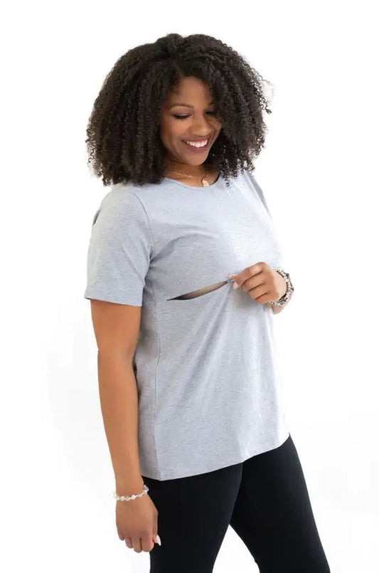 Nursing Tee - Gray