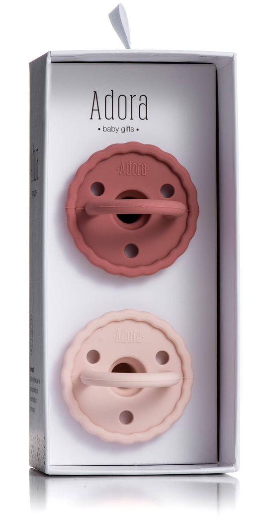 Scalloped // Rosewood - Blush Adora Pacifier Set