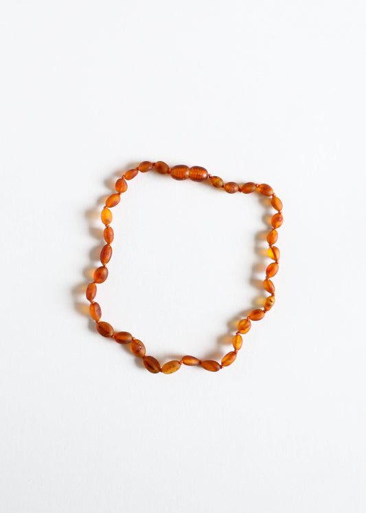 Raw Cognac Amber || 11” Baby Necklace