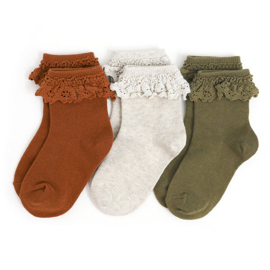 Roadtrip || Lace Midi Sock 3-Pack 0-6M