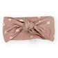 Bamboo Adjustable Headband Bow || Dainty Mauve Floral