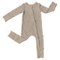 Taupe Bamboo Convertible Snap Footie || Taupe